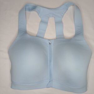 All In Motion 36D Blue High Support Sculpt Sports Bra Front Zip NWOT